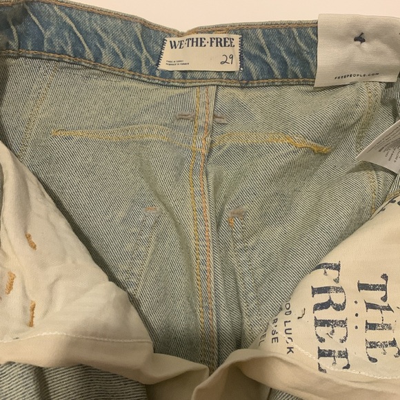 Free People We The Free Good luck Shadow Patch Barrel Jeans - Picture 8 of 11